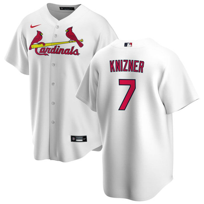 Custom Men’s St. Louis Cardinals #7 Andrew Knizner White Cool Base Stitched Jersey
