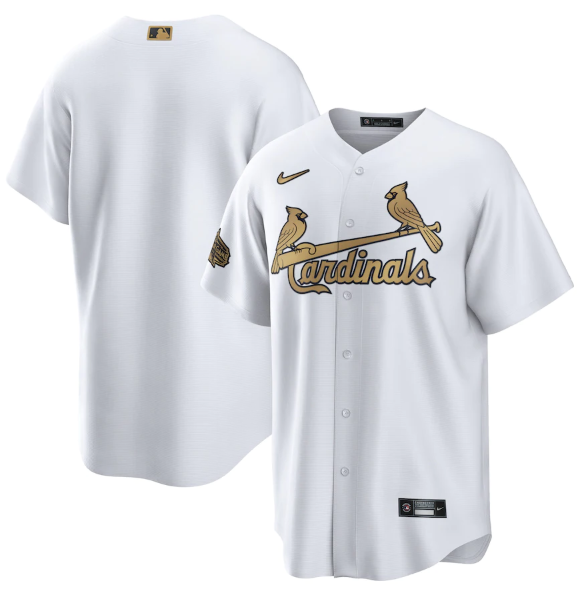 Custom Men’s St. Louis Cardinals Blank 2022 All-Star White Cool Base Stitched Baseball Jersey