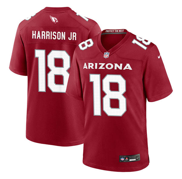 Custom Men’s Arizona Cardinals #18 Marvin Harrison Jr. Red Jerseys