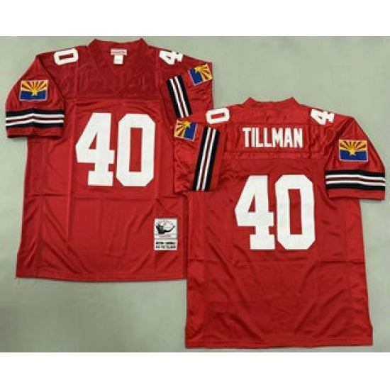 Custom Men’s Arizona Cardinals #40 Pat Tillman Red Throwback Jersey