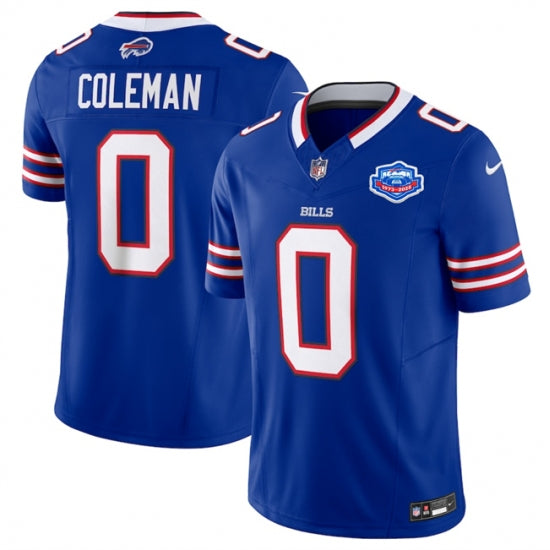 Custom Men’s Buffalo Bills #0 Keon Coleman Blue 2025 F.U.S.E. With Farewell Vapor Untouchable Limited Football Stitched Jersey