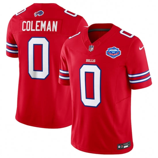 Custom Men’s Buffalo Bills #0 Keon Coleman Red 2025 F.U.S.E. With Farewell Vapor Untouchable Limited Football Stitched Jersey