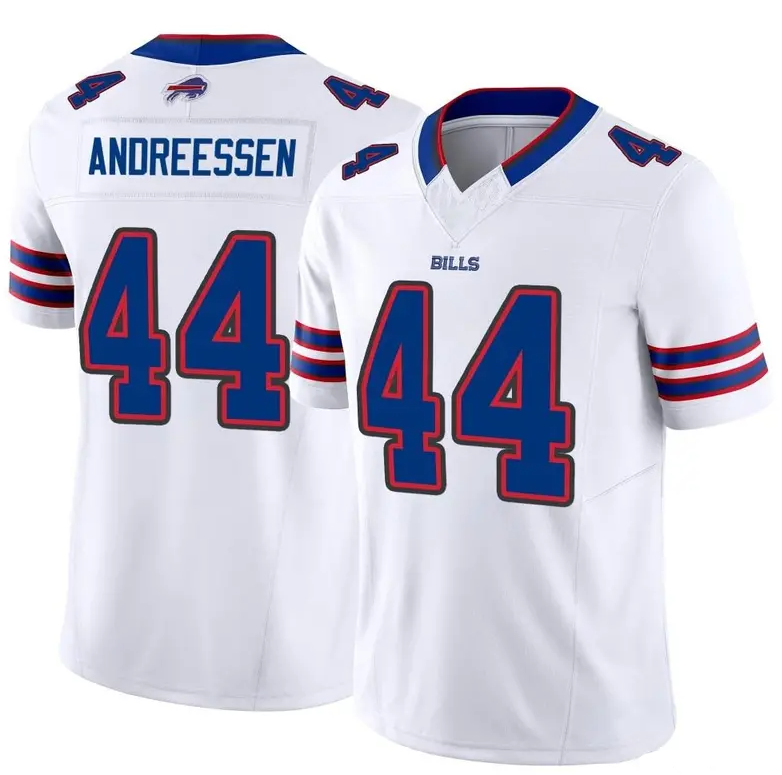Custom Men’s Buffalo Bills #44 Joe Andreessen White Limited Jersey
