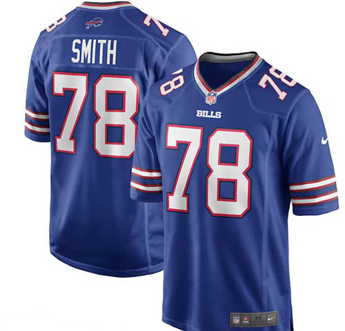 Custom Men’s Buffalo Bills #78 Bruce Smith Royal Game Retired Player Jersey