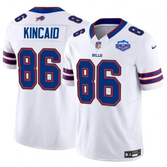 Custom Men’s Buffalo Bills #86 Dalton Kincaid White 2025 F.U.S.E. With Farewell Vapor Untouchable Limited Football Stitched Jersey