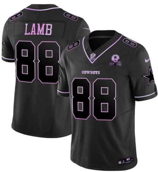 Custom Men’s Dallas Cowboys #88 Ceedee Lamb Deep Purple Vapor Limited Jersey