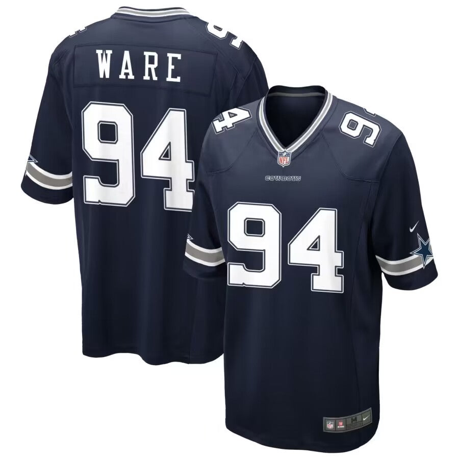 Custom Men’s Dallas Cowboys #94 DeMarcus Ware Navy Vapor Limited Stitched Jersey