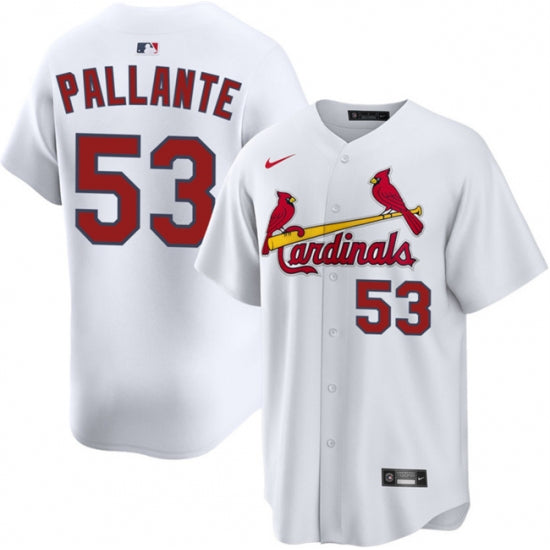 Custom Men’s St. Louis Cardinals #53 Andre Pallante White Home Limited Stitched Baseball Jersey
