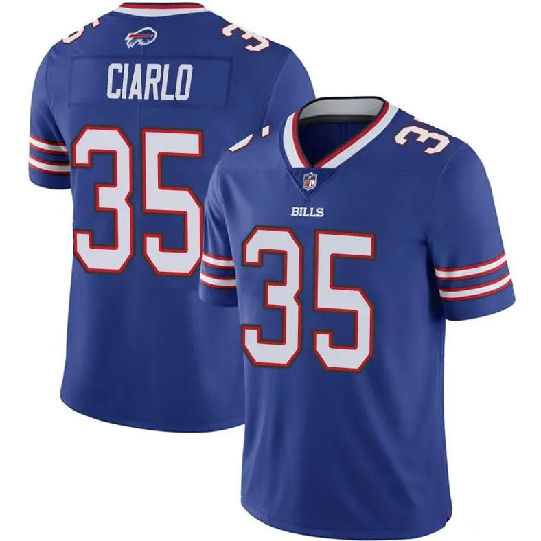 Custom Men’s Buffalo Bills #35 Jimmy Ciarlo Limited Royal Team Color Vapor Untouchable Jersey