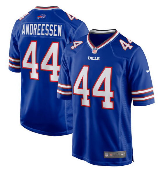 Custom Men’s Buffalo Bills #44 Joe Andreessen Royal Game Jersey