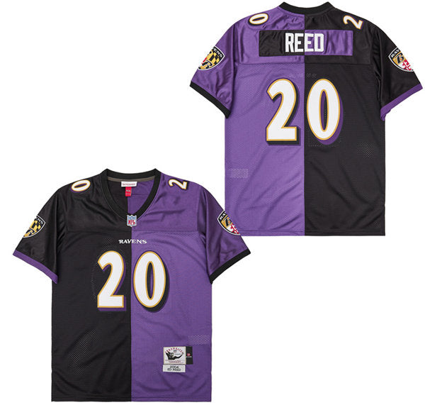 Custom Mitchell&Ness Ravens #20 M&N Throwback Jerseys