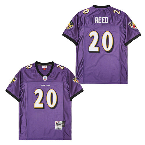 Custom Mitchell&Ness Ravens #20 M&N Throwback Jerseys