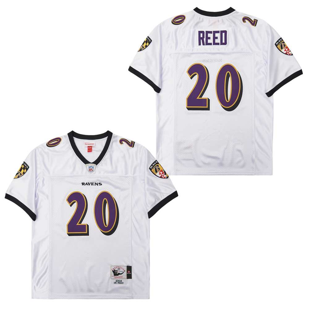 Custom Mitchell&Ness Ravens #20 M&N Throwback Jersey
