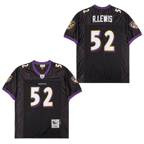 Custom Mitchell&Ness Ravens #52 M&N Throwback Jerseys