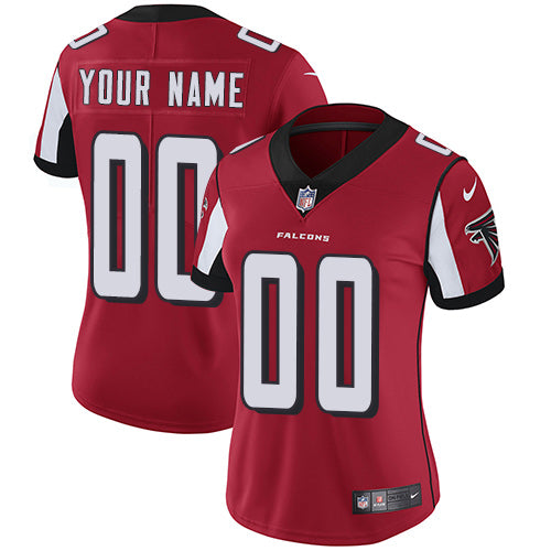 Custom Atlanta Falcons Elite Red Home Women’s Jersey NFL Vapor Untouchable Customized jerseys
