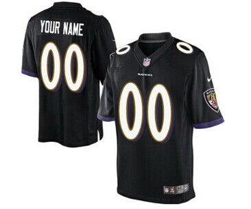 Custom Baltimore Ravens Customized Black Limited Jersey