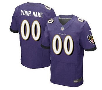 Custom Baltimore Ravens Customized Purple Elite Jersey