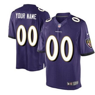 Custom Baltimore Ravens Customized Purple Game Jersey