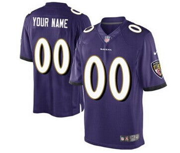 Custom Baltimore Ravens Customized Purple Limited Jersey