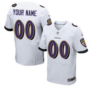 Custom Baltimore Ravens Customized White Elite Jersey
