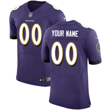 Custom Baltimore Ravens Elite Purple Home Men’s Jersey NFL Vapor Untouchable Customized jerseys