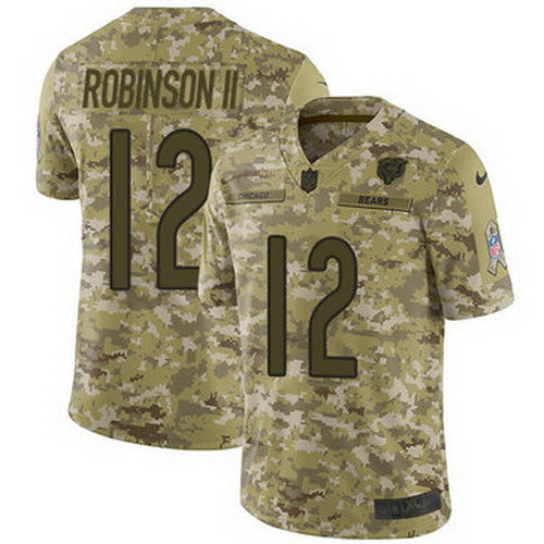 Custom Bears #12 Allen Robinson II Camo Youth Stitched NFL Limited 2018 Salute to Service Jersey