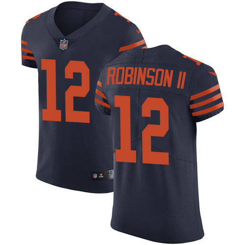 Custom Bears #12 Allen Robinson II Navy Blue Alternate Men’s Stitched NFL Vapor Untouchable Elite Jersey