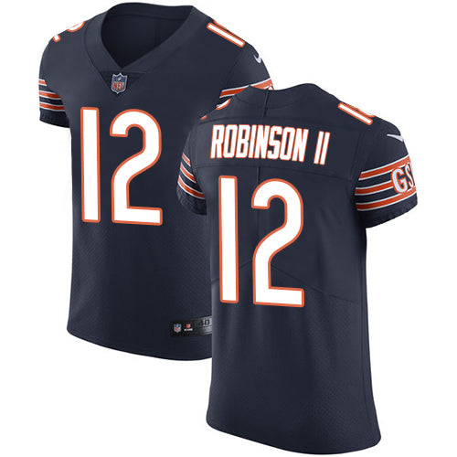 Custom Bears #12 Allen Robinson II Navy Blue Team Color Men’s Stitched NFL Vapor Untouchable Elite Jersey