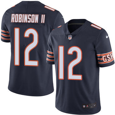 Custom Bears #12 Allen Robinson II Navy Blue Team Color Men’s Stitched NFL Vapor Untouchable Limited Jersey