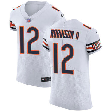 Custom Bears #12 Allen Robinson II White Men’s Stitched NFL Vapor Untouchable Elite Jersey