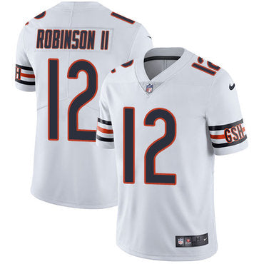 Custom Bears #12 Allen Robinson II White Men’s Stitched NFL Vapor Untouchable Limited Jersey