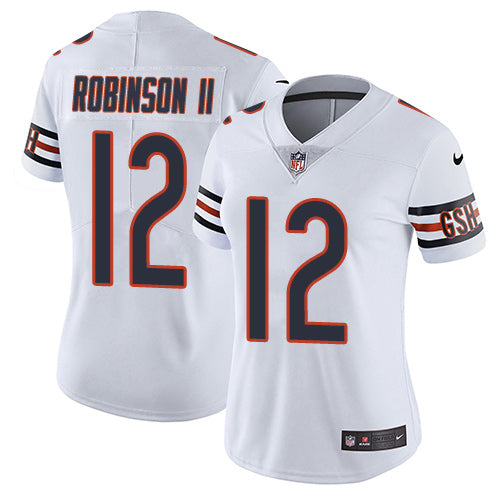Custom Bears #12 Allen Robinson II White Women’s Stitched NFL Vapor Untouchable Limited Jersey