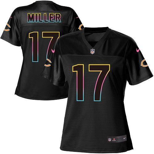 Custom Bears #17 Anthony Miller Black Women’s NFL Fashion Game Jersey