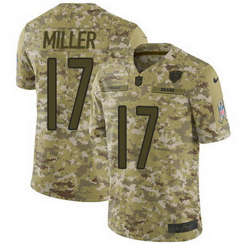 Custom Bears #17 Anthony Miller Camo Youth Stitched NFL Limited 2018 Salute to Service Jersey