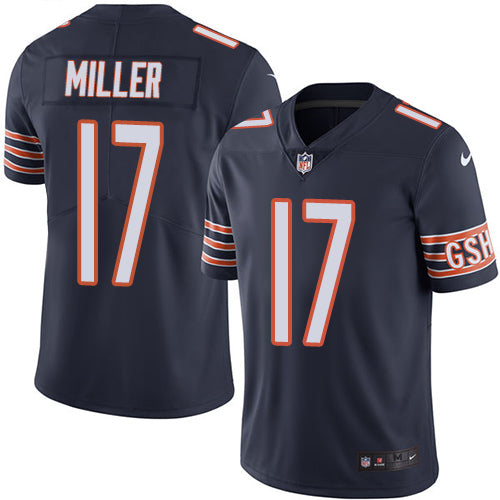 Custom Bears #17 Anthony Miller Navy Blue Team Color Youth Stitched NFL Vapor Untouchable Limited Jersey