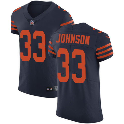 Custom Bears #33 Jaylon Johnson Navy Blue Alternate Men’s Stitched NFL Vapor Untouchable Elite Jersey