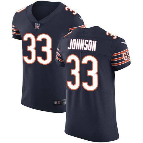 Custom Bears #33 Jaylon Johnson Navy Blue Team Color Men’s Stitched NFL Vapor Untouchable Elite Jersey