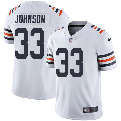 Custom Bears #33 Jaylon Johnson White Men’s 2019 Alternate Classic Stitched NFL Vapor Untouchable Limited Jersey