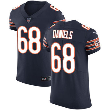 Custom Bears #68 James Daniels Navy Blue Team Color Men’s Stitched NFL Vapor Untouchable Elite Jersey