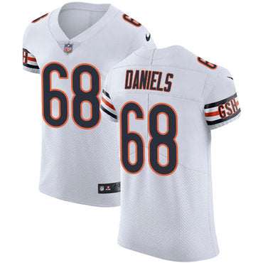 Custom Bears #68 James Daniels White Men’s Stitched NFL Vapor Untouchable Elite Jersey
