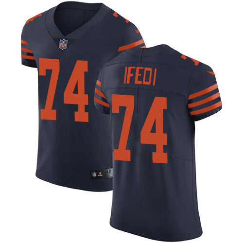 Custom Bears #74 Germain Ifedi Navy Blue Alternate Men’s Stitched NFL Vapor Untouchable Elite Jersey