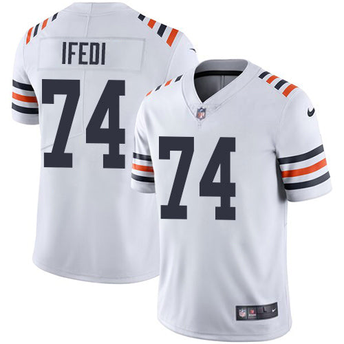 Custom Bears #74 Germain Ifedi White Men’s 2019 Alternate Classic Stitched NFL Vapor Untouchable Limited Jersey