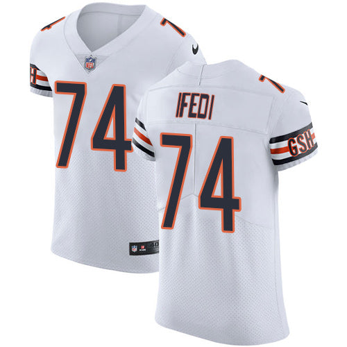 Custom Bears #74 Germain Ifedi White Men’s Stitched NFL New Elite Jersey