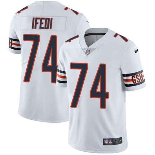 Custom Bears #74 Germain Ifedi White Men’s Stitched NFL Vapor Untouchable Limited Jersey