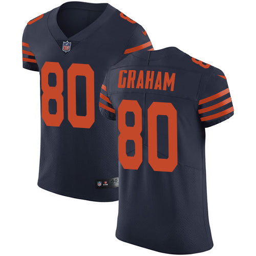 Custom Bears #80 Jimmy Graham Navy Blue Alternate Men’s Stitched NFL Vapor Untouchable Elite Jersey