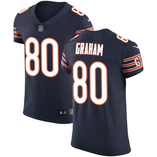 Custom Bears #80 Jimmy Graham Navy Blue Team Color Men’s Stitched NFL Vapor Untouchable Elite Jersey