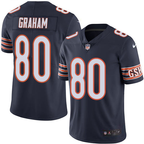 Custom Bears #80 Jimmy Graham Navy Blue Team Color Men’s Stitched NFL Vapor Untouchable Limited Jersey