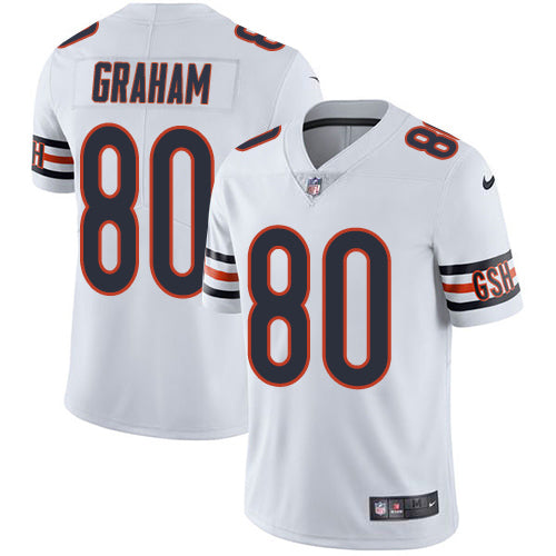 Custom Bears #80 Jimmy Graham White Men’s Stitched NFL Vapor Untouchable Limited Jersey