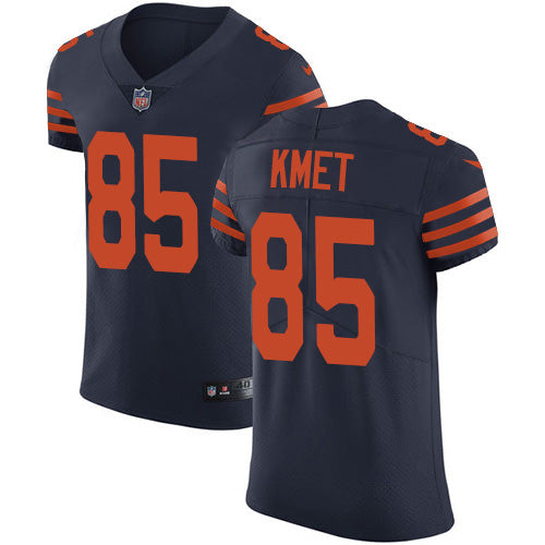 Custom Bears #85 Cole Kmet Navy Blue Alternate Men’s Stitched NFL Vapor Untouchable Elite Jersey