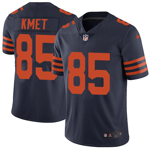 Custom Bears #85 Cole Kmet Navy Blue Alternate Men’s Stitched NFL Vapor Untouchable Limited Jersey
